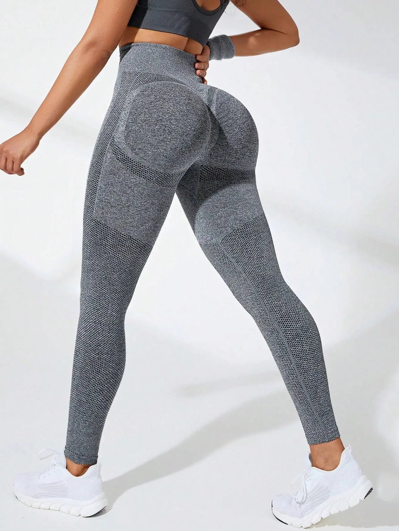 Seamless Splice Women Butt Lift High Waist Yoga Leggings