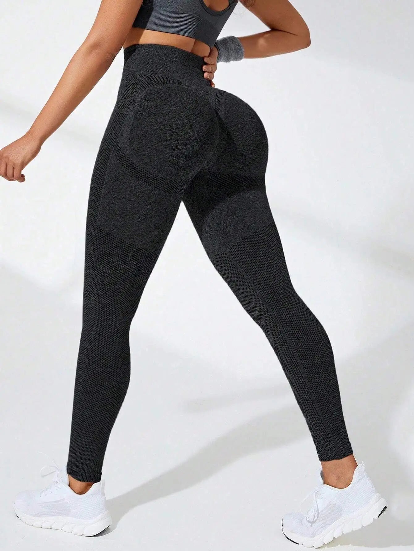 Seamless Splice Women Butt Lift High Waist Yoga Leggings
