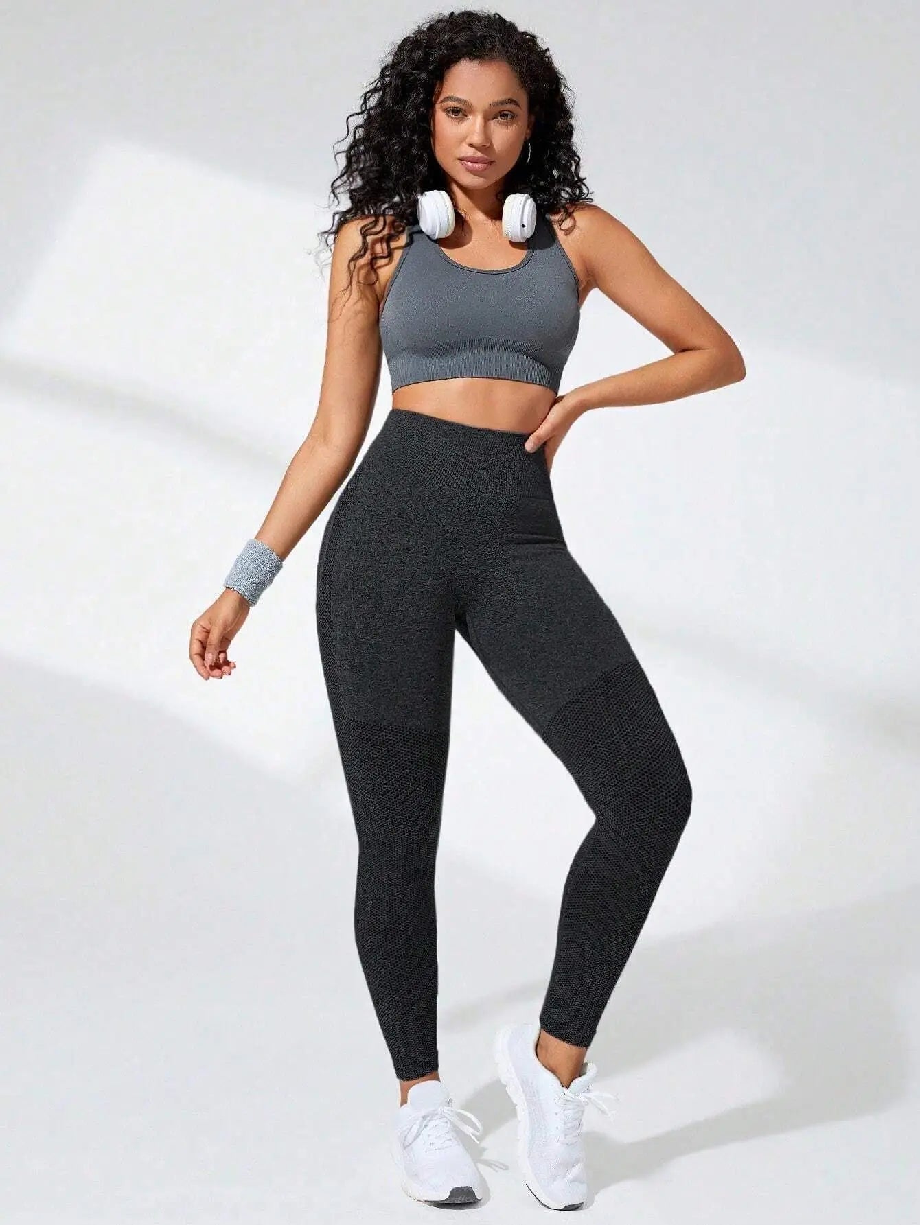 Seamless Splice Women Butt Lift High Waist Yoga Leggings