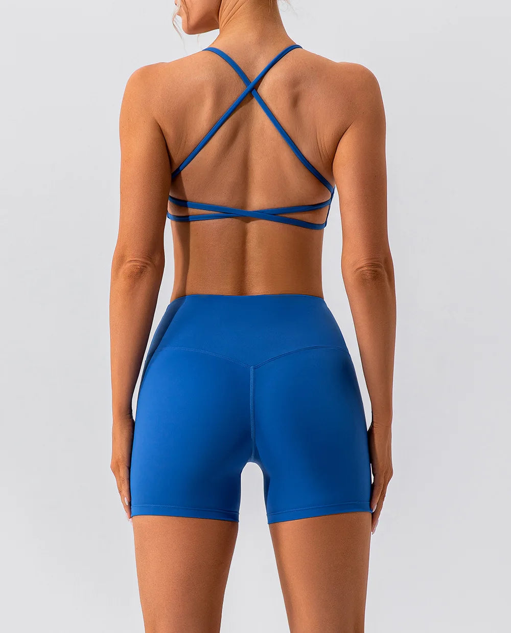 Workout Top Women Crease Sports Bra Running Back Cross Yoga Bra Breathable Sports