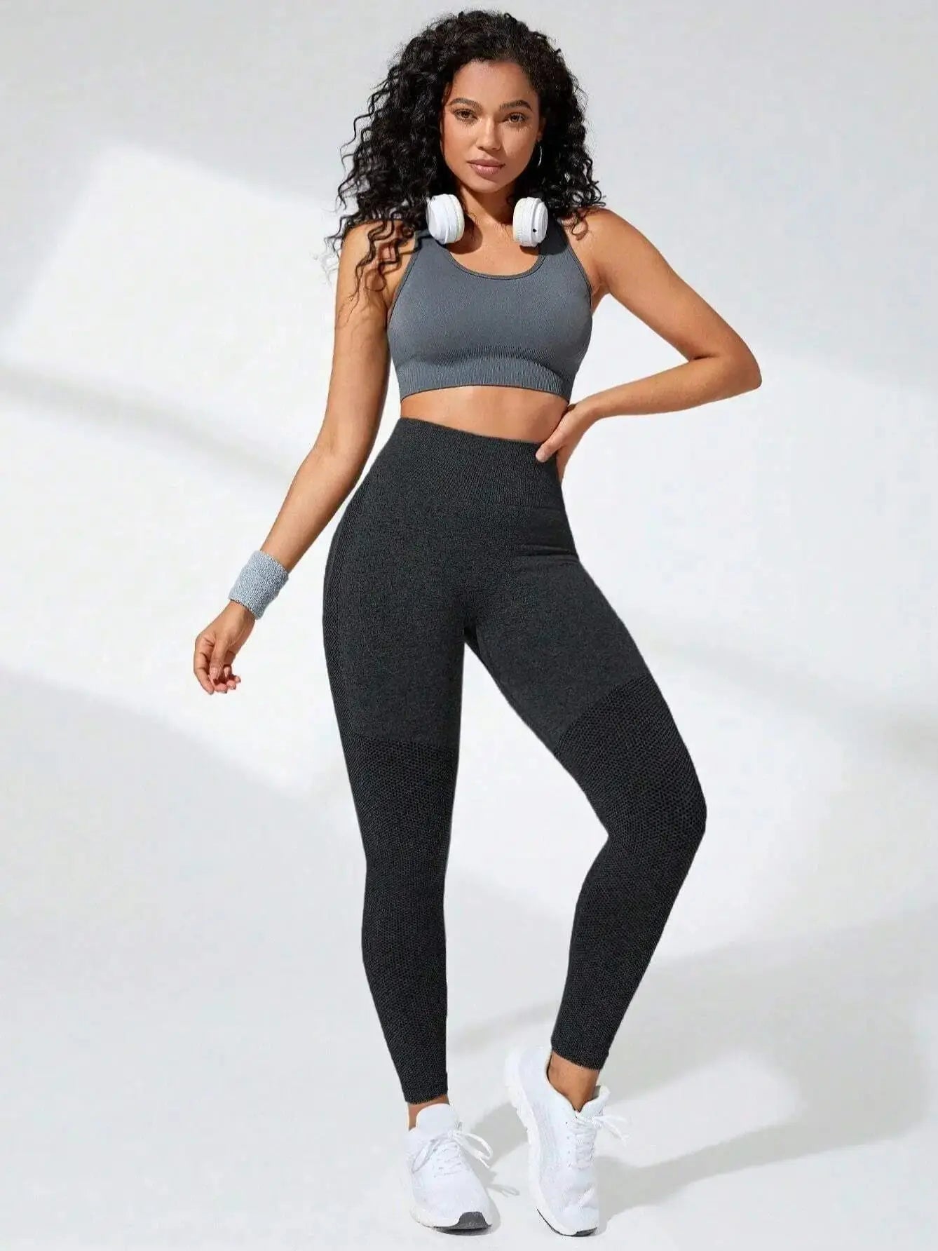 Seamless Splice Women Butt Lift High Waist Yoga Leggings