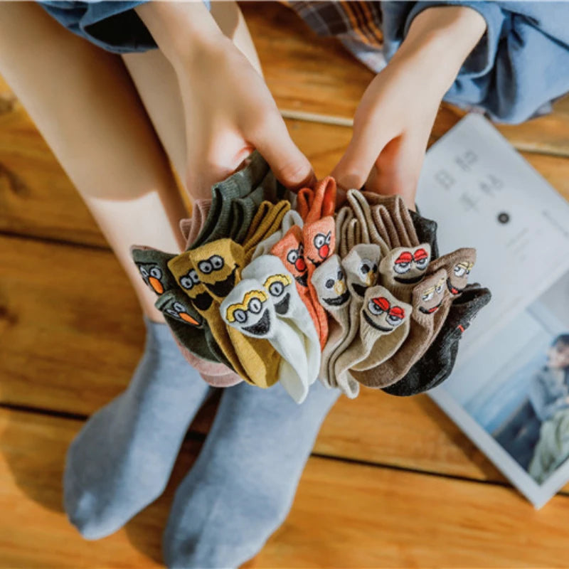 10 Pair Cotton Women Socks Solid Color Fun Casual Boat Ankle Female Socks