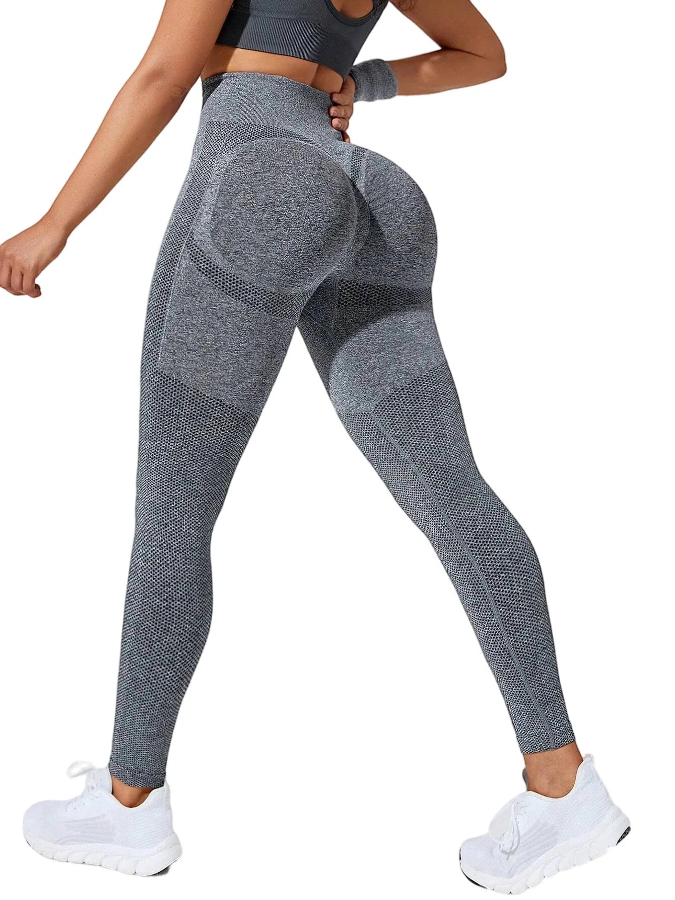 Seamless Splice Women Butt Lift High Waist Yoga Leggings