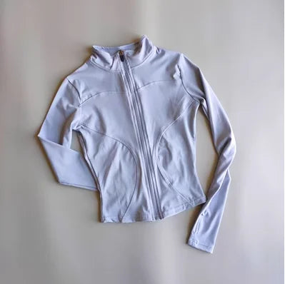 Outdoor Sports Long Sleeved Quick Dry Zipper Jacket Running Top