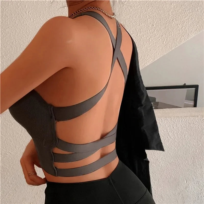 Seamless High Impact Yoga Sports Push-Up Bra