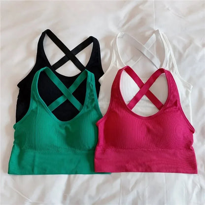 Seamless High Impact Yoga Sports Push-Up Bra