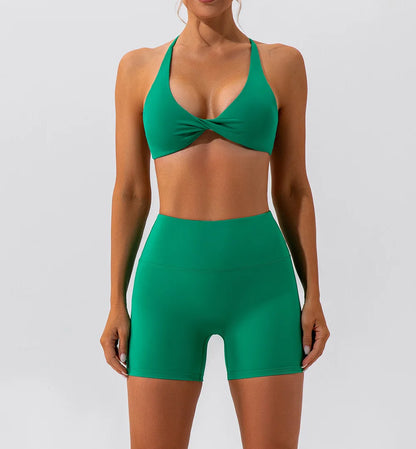 Workout Top Women Crease Sports Bra Running Back Cross Yoga Bra Breathable Sports