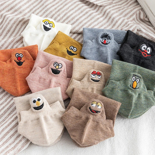 10 Pair Cotton Women Socks Solid Color Fun Casual Boat Ankle Female Socks
