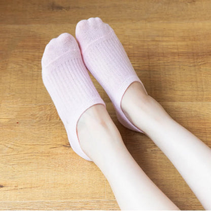 5 and 10 Pairs Women's Colored Cotton Ankle Socks Breathable Mesh Sports Boat Socks