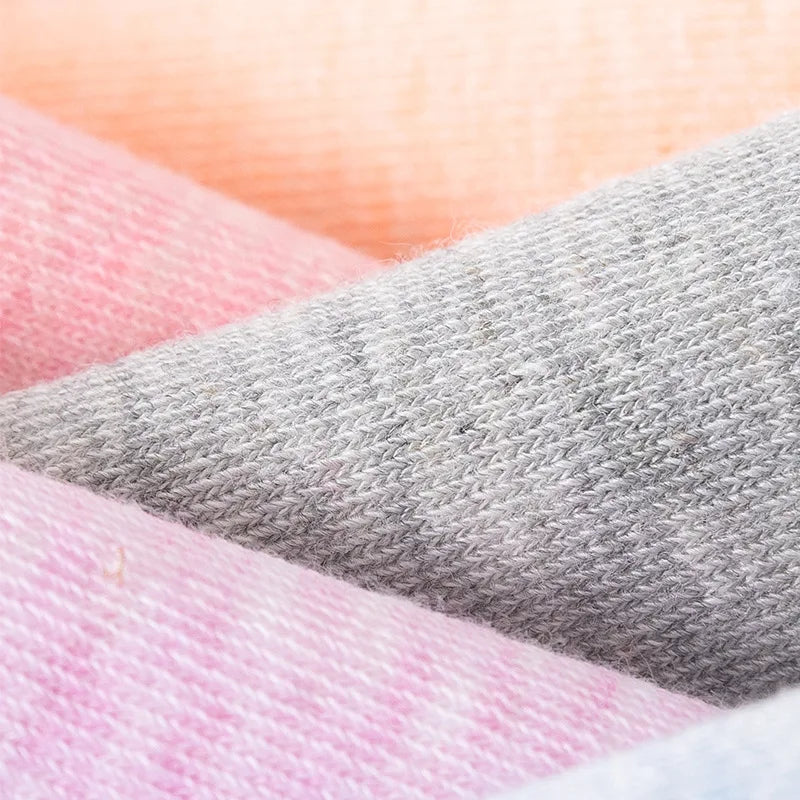5 and 10 Pairs Women's Colored Cotton Ankle Socks Breathable Mesh Sports Boat Socks