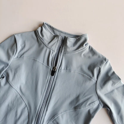 Outdoor Sports Long Sleeved Quick Dry Zipper Jacket Running Top