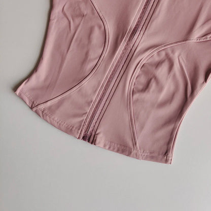 Outdoor Sports Long Sleeved Quick Dry Zipper Jacket Running Top
