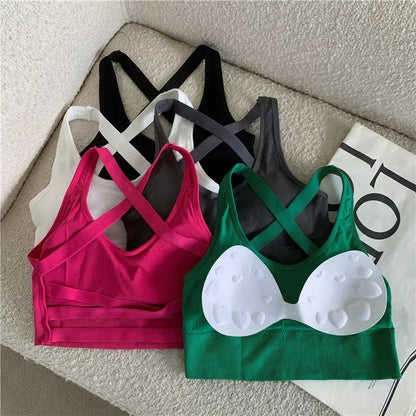 Seamless High Impact Yoga Sports Push-Up Bra